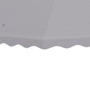 Outsunny 3m x 3m Gazebo Canopy Replacement Cover, 2-Tier Gazebo Roof, Grey