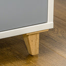 HOMCOM 2 Door Wardrobe with Drawers, Hanging Rail, Shelves for Bedroom, Grey