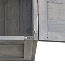 PawHut Tortoise House w/ Mesh Roof, Small Pet Reptile Wooden House - Grey