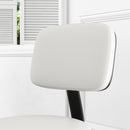 HOMCOM Adjustable Swivel Salon Chair Padded Seat Back 5 Wheels White