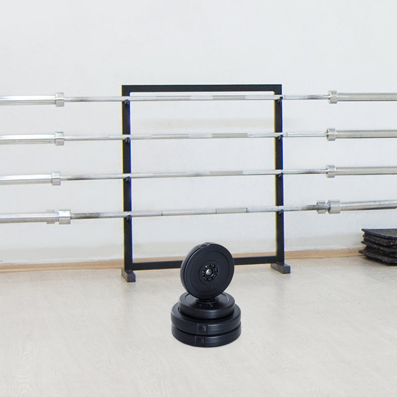 HOMCOM 4 Piece Dumbell Barbell Plate Set 2 x 5kg and 2 x 10kg for Home Gym