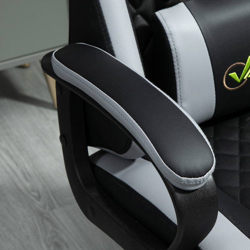 Vinsetto Racing Gaming Chair w/ Lumbar Support, Gamer Office Chair, Black Grey
