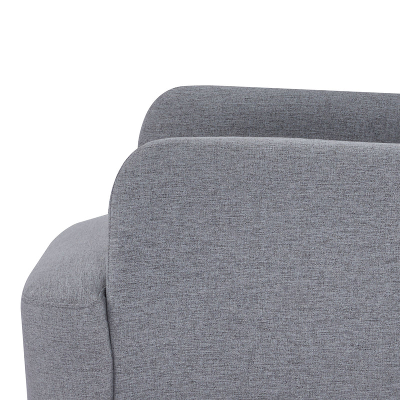 HOMCOM Upholstered Armchair, Nature Wood Frame Padded Living Room Chair, Grey