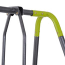 HOMCOM 3 In 1 Garden Swing Set w/ Metal Frame, for 4 Children, Ages 3-10 Years