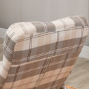 HOMCOM Recliner Chair and Footstool Linen-touch Fabric Wooden Base Multicolour