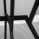 HOMCOM Small Kitchen Table with Black Steel Legs Dining Desk for Living Room