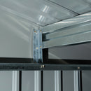 Outsunny 9 X 6FT Outdoor Storage Garden Shed Sliding Door Galvanised Dark Grey