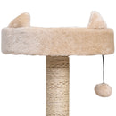 PawHut 81cm Cat Tree Kitten Large Cats Tower Activity Centre Scratch Post Beige