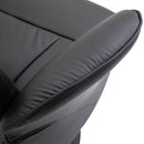 HOMCOM PU Leather 2 Pcs Reclining Armchair w/ Ottoman 360° Swivel Black