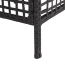 Outsunny Outsunny Rattan Coffee End Table Garden Outdoor Furniture Square Wicker