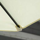 Outsunny 2.5M Offset Roma Patio Umbrella W/ 360° Rotation and Base, Beige
