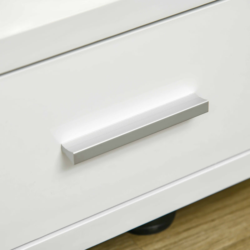 HOMCOM TV Stand for TVs up to 45" TV Cabinet W/ Storage Drawer High Gloss White