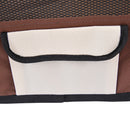 Fabric Pet Puppy Dog Cat Rabbit Pig Guinea Playpen Play Pen Run Brown Cream M