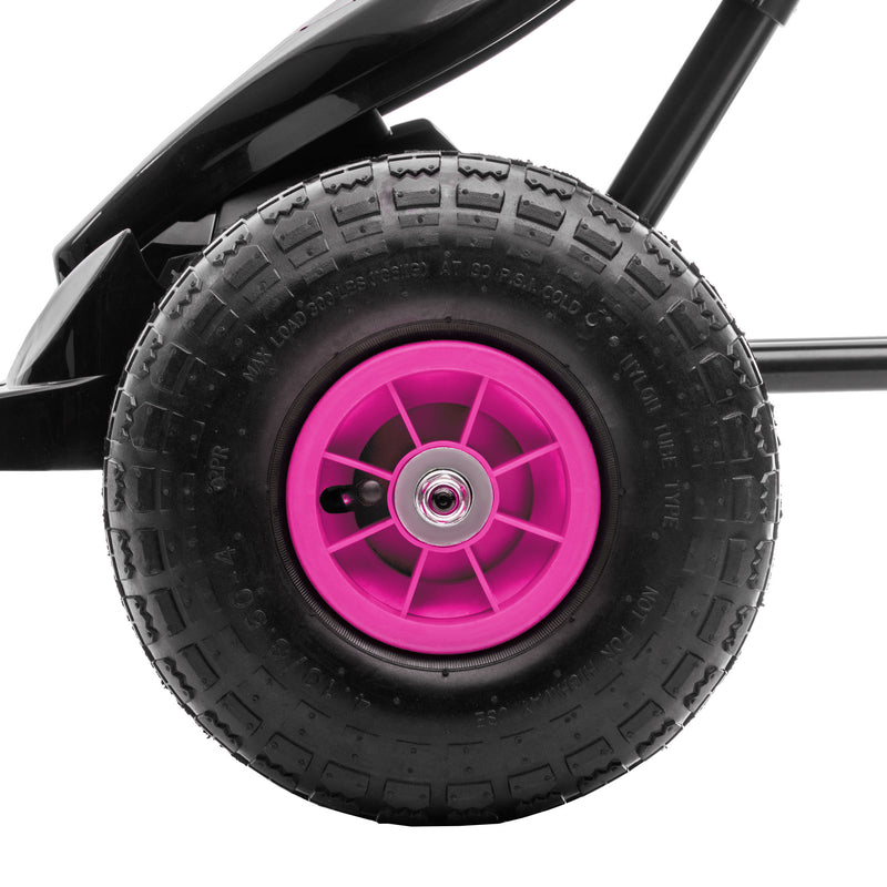 HOMCOM Children Pedal Go Kart w/ Adjustable Seat, Rubber Wheels, Brake - Pink