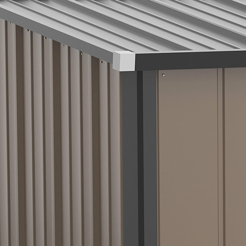 Outsunny Outdoor Storage Shed Steel Garden Shed w/ Lockable Door for Backyard