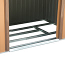 Outsunny Garden Shed Storage Unit w/Locking Door Floor Foundation Vent Yellow