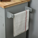 HOMCOM Rolling Kitchen Island Cart with Rubber Wood Top, Spices, and Towel Rack