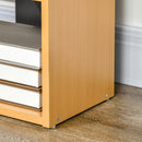 HOMCOM 6-Tier Bookshelf Freestanding Decorative Storage Shelves for Home Natural