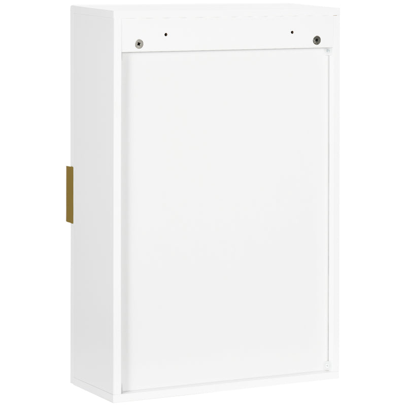 kleankin Bathroom Wall Cabinet with Adjustable Shelves for Hallway, Living Room