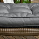 Outsunny 42 x 42cm Replacement Garden Seat Cushion Pad with Ties, Grey