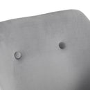 HOMCOM Modern Upholstered Fabric Bucket Seat Dining Armchairs Set of 2 Grey