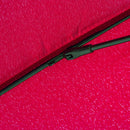 Outsunny 2.6m Round Curved Adjustable Parasol Sun Umbrella Metal Pole Red