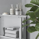 Kleankin Corner Bathroom Cabinet, Recessed Doors And Adjustable Shelf, White