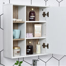 HOMCOM Wall Mounted Bathroom Storage Cabinet w/ Mirrored Door, Adjustable Shelf