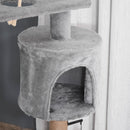 PawHut Cat Tree Climbing Kitten Activity Center 48 X 48 X 120cm Light Grey