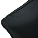 Outsunny Outdoor Seat and Back Cushion Set, Deep Seating Chair Cushion, Black