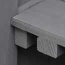 Outsunny Wooden Garden Shed Double Door Tool Storage House, 74x43x88cm, Grey