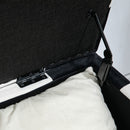 HOMCOM 114 x 47 x 47cm Velvet Storage Ottoman, Button-tufted Footstool Box