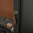 HOMCOM Freestanding Electric Fireplace Stove Heater W/ LED Flame Effect Black