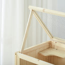 PawHut Wooden Hamster Cage w/ Storage Shelf, Openable Top for Gerbils and Mice