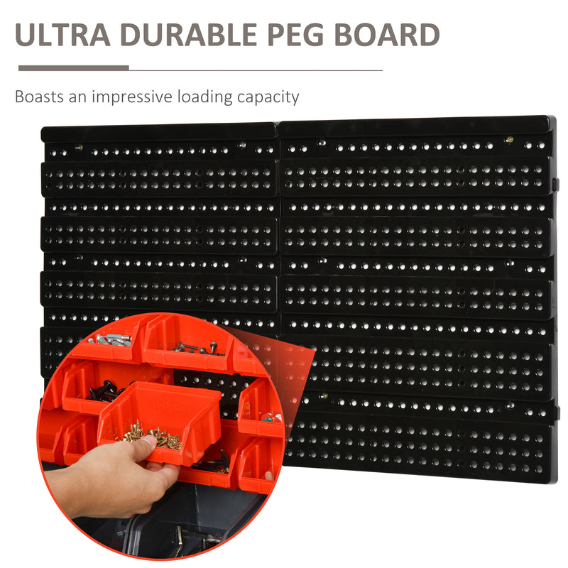 DURHAND 30 Cubbie On-Wall Storage Board Tool Screw Organiser Garage w/ Screw Kit