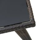 Outsunny 7PC Rattan Dining Set Patio Chair Glass Top Table Wicker Furniture