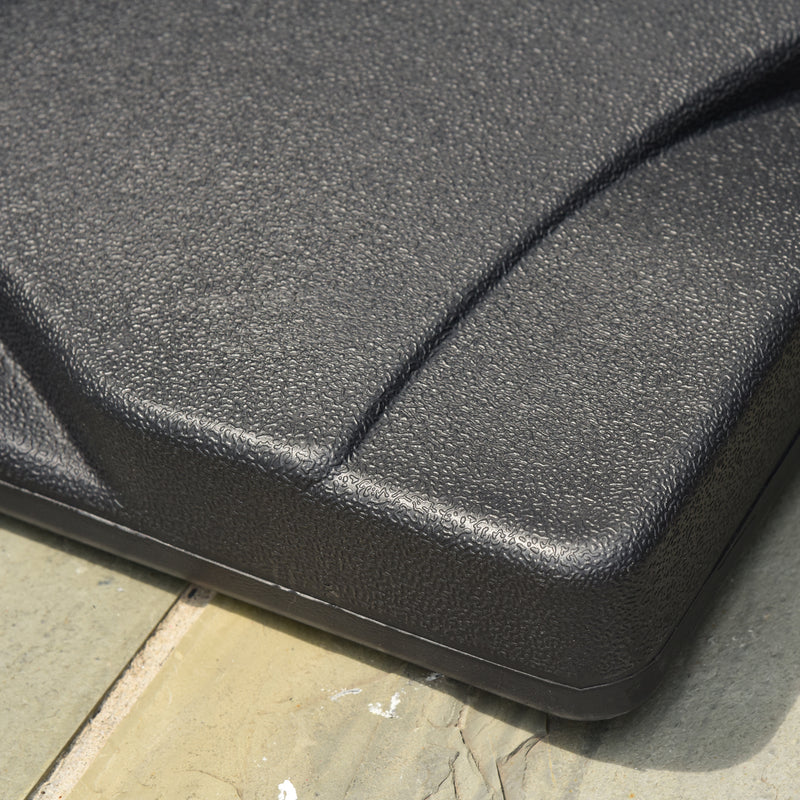 Outsunny 20KG Square Patio Umbrella Base, Fits ?32mm,?38mm,?48mm Pole - Black
