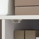 Vinsetto Printer Stand Mobile Office Storage Cabinet W/ Shelves Drawers, White