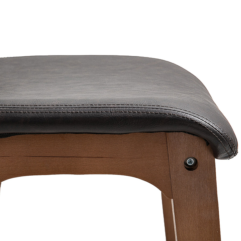 HOMCOM Modern Wood Bar Chairs Kitchen Cafe Stools Dining Barstool Brown