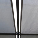 Outsunny 3(m) Steel Pergola Garden Gazebo w/ Retractable Canopy, Dark Grey