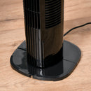 HOMCOM LED Tower Fan With 70° Oscillation 3 Speed 3 Mode LED Panel Remote Black
