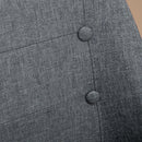 HOMCOM Swivel Bar Stools Set of 2 Adjustable Height Fabric Bar Chairs Grey