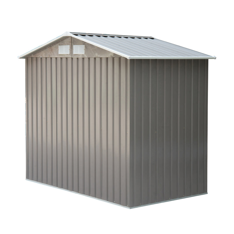 Outsunny Garden Shed Storage Unit w/Locking Door Floor Foundation Vent Grey