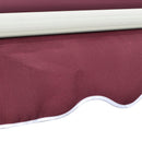 Outsunny Garden Sun Shade Canopy Retractable Awning, 3 x 2.5m, Wine Red