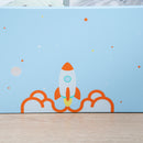 ZONEKIZ 2 In 1 Wooden Kids Storage Bench, Toy Box w/ Safety Rod - Blue