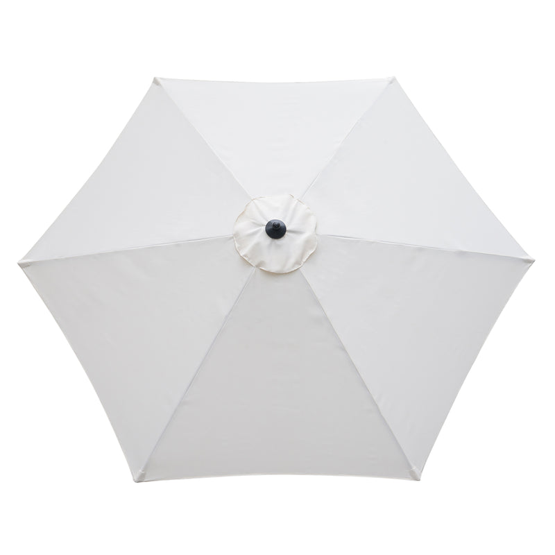 Outsunny 2.8m Patio Umbrella Parasol Outdoor Table Umbrella 6 Ribs Off-White