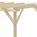 Outsunny 3.6 x 3(m) Wooden Garden Pergola Gazebo for Climbing Vines, Natural
