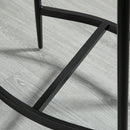 HOMCOM Breakfast Bar Stools Set of 2 Upholstered Barstools w/ Curved Seat Grey