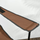 Outsunny Foldable Camping Chair w/ Footrest, Adjustable Backrest, Bag, Coffee