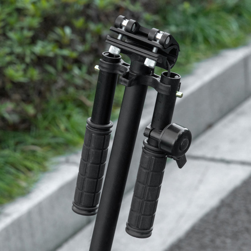 HOMCOM Folding Kick Scooter Hight-Adjustable w/ Rear Brake & Double Shock Black